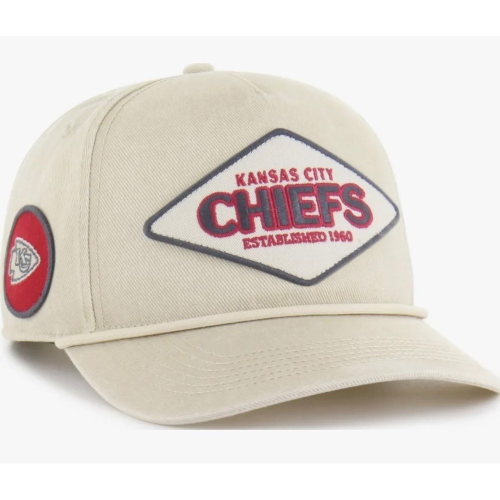 Kansas City Chiefs 47 CARIN Hitch Hat Khaki Rope Snapback patch Cap Retro NEW
